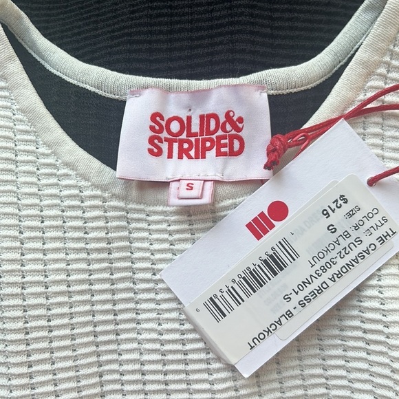 Solid & Striped The Cassandra Knit Dress In Blackout Colorblock NWT Size Small - Picture 8 of 8